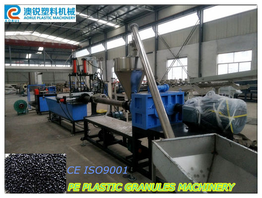 Harga yang bagus Sekrup Tunggal PE / PP Plastik Butiran Mesin / Daur Ulang Plastik Membuat Mesin on line