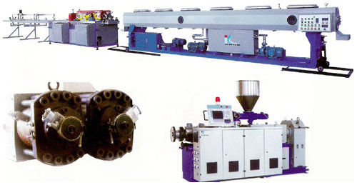 Harga yang bagus Jalur Ekstrusi Pipa Plastik PVC, Mesin PVC Twin Pipe Plastik / Extruder on line