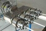 Harga yang bagus Mesin ekstrusi plastik PP Twin Plastic Pipe Extrusion Line Single Screw on line