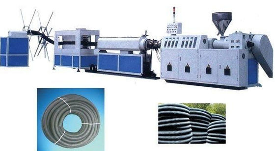 Harga yang bagus Garis ekstrusi pipa plastik PE, bergelombang kabel saluran optik perlindungan lengan pipa plastik Extruder on line
