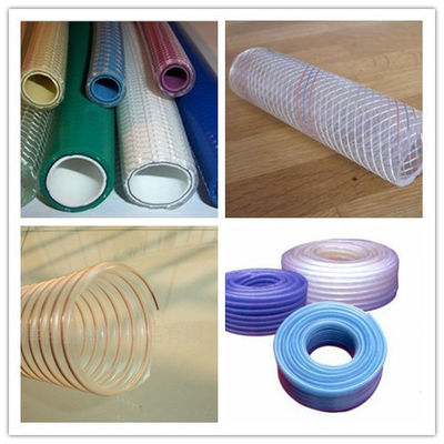 Harga yang bagus PVC Fiber Reinforced Horse Jalur Ekstrusi Pipa Plastik dengan Extruder sekrup ganda on line