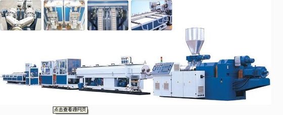 380V 50HZ Plastik Extrusion Line, Double Screw PVC Line Produksi Pipa