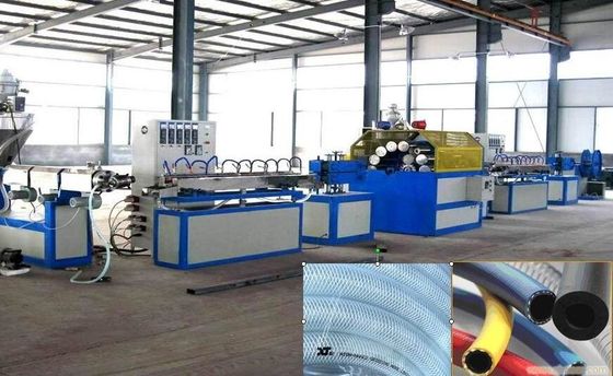 Harga yang bagus Jalur ekstrusi pipa plastik PVC, PVC serat memperkuat jalur produksi selang untuk irigasi on line