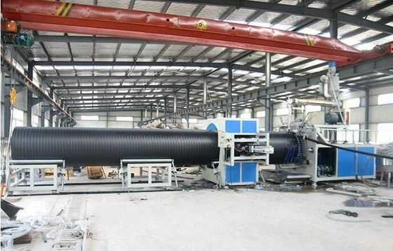 Harga yang bagus Jalur Ekstrusi Pipa PP / Pe, Jalur Produksi Pipa Sprial Untuk Pengolahan Limbah on line