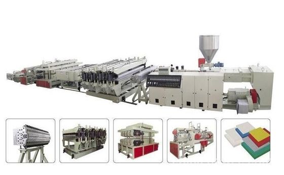Harga yang bagus Kecepatan tinggi WPC Furniture Papan Kayu Extruder Sekrup Ganda berjalan stabil on line