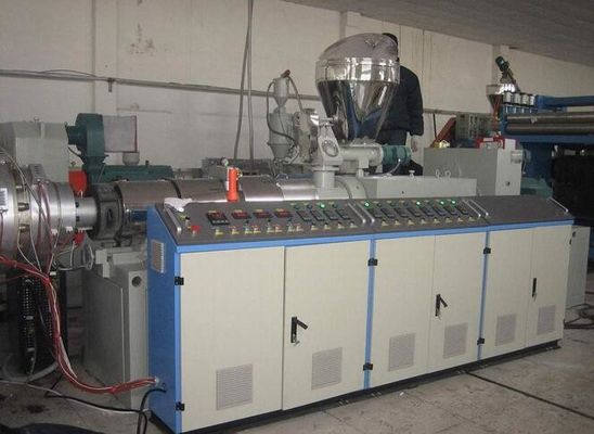Harga yang bagus PVC Pelletizing Conical Plastic Twin Screw Extruder on line