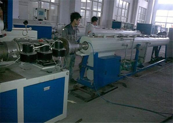 Harga yang bagus LDPE Hdpe Plastik Twin Screw Extruder PVC PE Mesin Pembuat Pipa Bergelombang on line