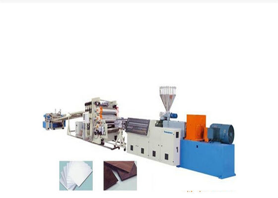 Harga yang bagus WPC Wood Composite Sheet Mesin Papan Foam PVC / Lini Produksi Siemens Motor on line