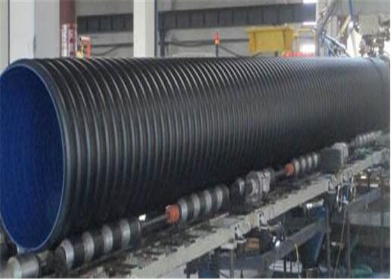 Harga yang bagus Lini produksi pipa bergelombang plastik sekrup tunggal / PE bergelombang pipa membuat mesin on line