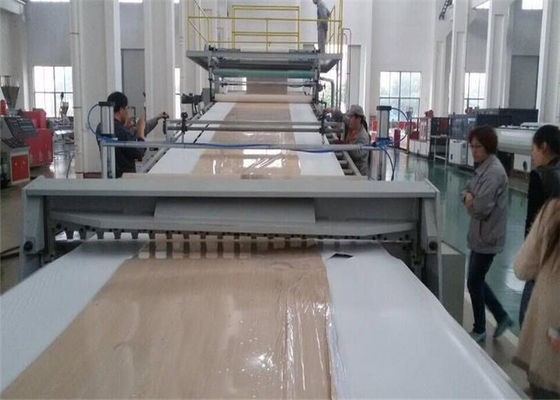 Harga yang bagus Dua Extruder PVC Plastik Sheet Extrusion Line Produksi Lembar Batu Marmer Buatan on line