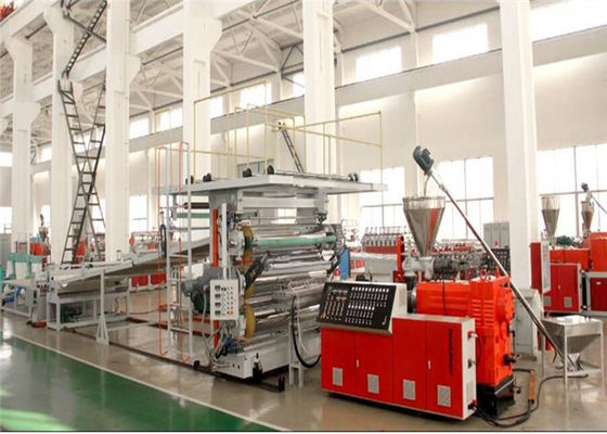 Harga yang bagus PVC Line Produksi Marmer Imitasi, Mesin Ekstrusi Lembaran Plastik PVC WPC on line