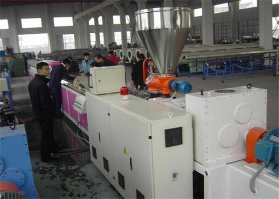 Harga yang bagus Dua Sekrup Plastik Lini Produksi, Mesin Pembuatan Profil Pvc Untuk Kusen Pintu Jendela on line