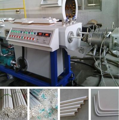 Harga yang bagus Kontrol PLC Twin Screw Extruder, 16-63mm Pvc Twin Pipe Extrusion Machine on line