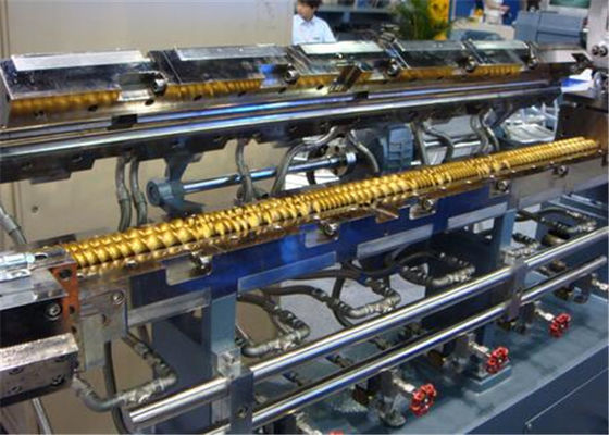 Harga yang bagus 380V 50HZ Kerucut Kembar Sekrup Extruder Mesin Ekstrusi Plastik 4.2x1.5x2.4mm on line