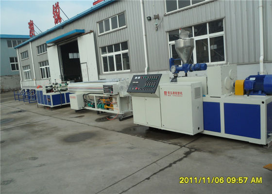 Harga yang bagus Twin Pipe PE PVC Extursion Line produksi Untuk Arsitektur Pipe, PVC Twin Screw Pipe Making Machinery on line