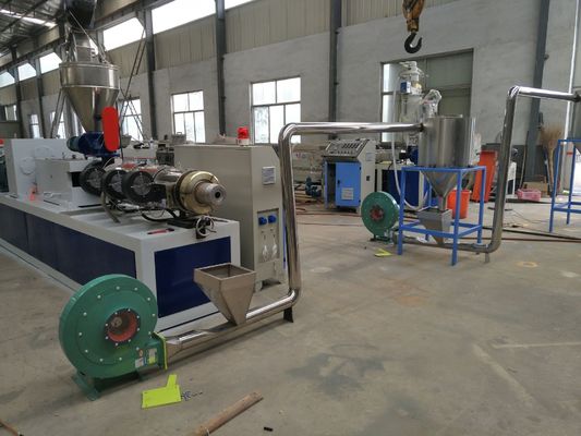 Harga yang bagus Mesin PVC Hot Cut Plastik Butiran, Lini Produksi Granulasi Sekrup Kembar on line