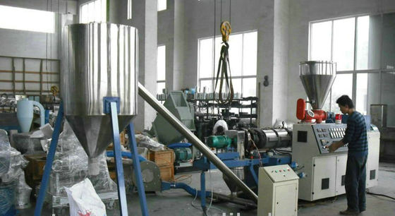 Harga yang bagus PVC Hot Cutting Granule Plastik Garis Ekstrusi, PVC Screw Pelletizer Extruder Ganda on line