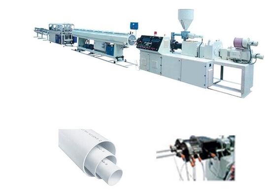 Harga yang bagus PVC Twin Pipe Making Machine, Jalur Produksi Pipa Ganda 380V 50HZ on line