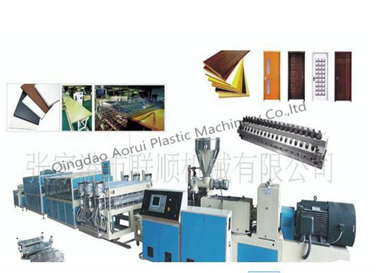 Harga yang bagus Kerucut Kembar Sekrup Plastik Garis Ekstrusi, Daur Ulang PP PE PVC Plastik Profil Extruder on line
