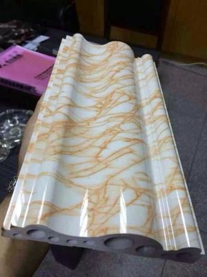 Harga yang bagus Profil Marmer Kayu Plastik Garis Ekstrusi Komposit Plastik, PVC Profil Mesin on line