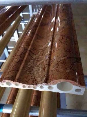 Harga yang bagus Dekoratif PVC WPC Marmer Plastik Profil Garis Ekstrusi, Mesin Profil Marmer on line
