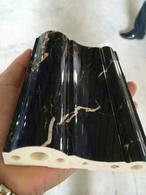 Harga yang bagus Lini produksi plastik profil marmer PVC dekoratif, WPC Extruder plastik profil marmer on line