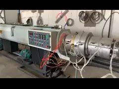PE HDPE LDPE Bahan baku Plastik Pipe Line Produksi dengan OMRON Controller Suhu